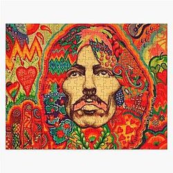 George Harrison OM psychedelic pop art pattern Jigsaw Puzzle