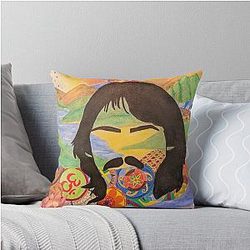 Psychedelic George Harrison Throw Pillow