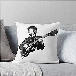 George Harrison The Beatles Throw Pillow became George Harrison The Beatles Throw Pillow