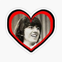 George Harrison Heart Sticker