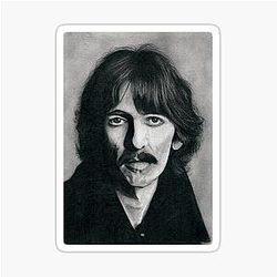 George Harrison Rock Legend Portrait Sticker