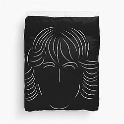 George Harrison Minimalist Black Duvet Cover
