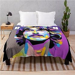 George Harrison in WPAP Style Throw Blanket
