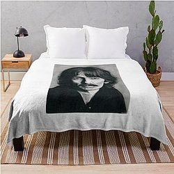 George Harrison Rock Legend Portrait Throw Blanket
