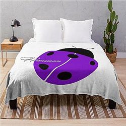 The Purple Beetle Throw Blanket by George Harrison