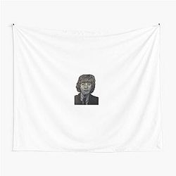 George Harrison Beatles Portrait Charcoal Tapestry