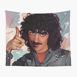 Cartoon George Harrison Among the Clouds Tapestry