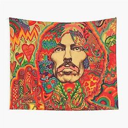 George Harrison OM psychedelic pop art pattern Tapestry