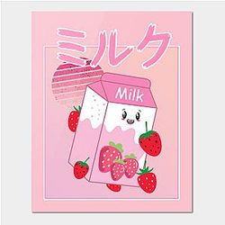 George Posters - GeorgeNotGound  Japanese Anime Strawberry Milk Shake Poster TP0511