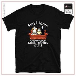 Stay Home and Watch Ghibli Movie T Shirt Unisex