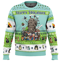 Sweater Happy Holidays Studio Ghibli Ugly Christmas