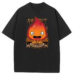 Calcifer Demon Fall PTTT2204  Ghibli Studio T-Shirts