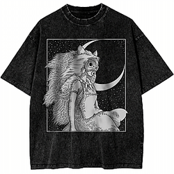 Princess Mononoke PTTT2204 Washed  Princess Mononoke T-Shirts