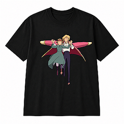 Howl and Sophie Running PTTT1705  Howl’s Moving Castle T-Shirts