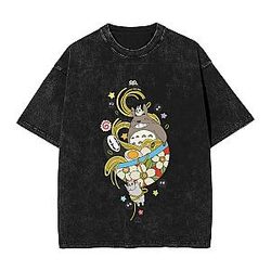 Totoro-Miyazaki In Ramen PTTT2506 Washed Ghibli Studio T-Shirts