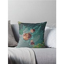 Ghibli Studio Pillows - Turtle Duck Serenity Throw Pillow