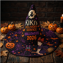 Kiki's Delivery Service Halloween Quilted  Witch Hat 