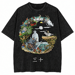 Tribute Vintage PTTT0409 Washed  Ghibli Studio T-Shirts