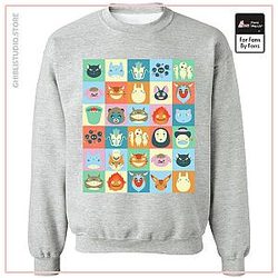 Ghibli Colorful Characters Collection Sweatshirt