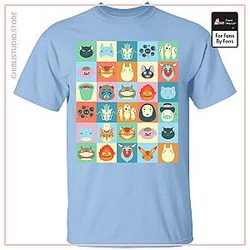 Ghibli Colorful Characters Collection T Shirt