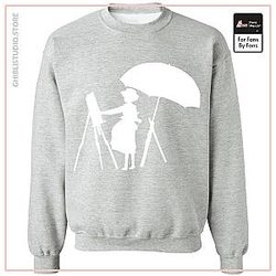 The Wind Rises Cutout Black &amp;amp; White Sweatshirt