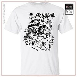 Customcat Howl's Castle in White T Shirt