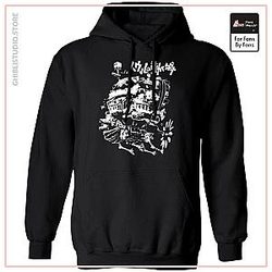 Howl's Castle in Black and White Hoodie