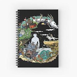 Ghibli Studio Notebooks - Friends in Fantasy Spiral Notebook