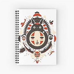 Ghibli Studio Notebooks - Cute Art Girl with Kiki's Dragon Spiral Notebook