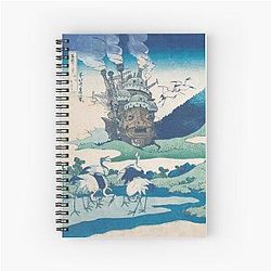 Ghibli Studio Notebooks - Howl’s Castle Japanese Spiral Notebook