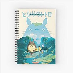 Ghibli Studio Notebooks - Cute Monster Art Flying Away Spiral Notebook