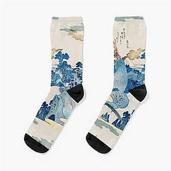 Ghibli Studio Socks - Fuji no Yukei by Utagawa Kuniyoshi Anime Socks