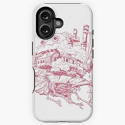 Ghibli Studio Cases - Howl Illustration's Moving Castle iPhone Tough Case
