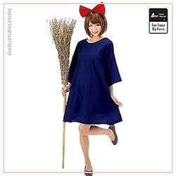 Kiki's Delivery Service Dress and Head Wear Set Cosplay Costumes