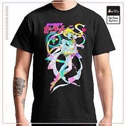 Sailor Moon T-Shirts - Super Sailor Moon Colorful Print Graphic Tee