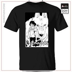 Princess Mononoke Black &amp;amp; White T Shirt Unisex