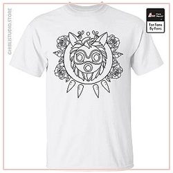 Princess Mononoke Mask in Black and White T Shirt Unisex