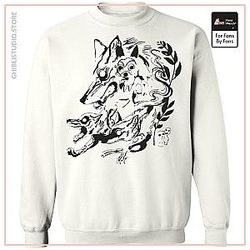 Princess Mononoke and The Wolf Creative Art Sweatshirt Unisex