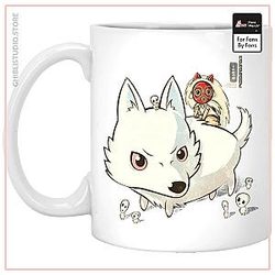 Princess Mononoke and The Wolf Cute Chibi Version Mug