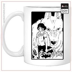 Princess Mononoke Black &amp;amp; White Mug