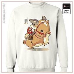 Princess Mononoke Ashitaka  and Yakul Chibi Sweatshirt