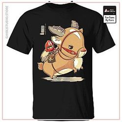 Princess Mononoke Ashitaka  and Yakul Chibi T Shirt