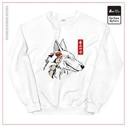 Princess Mononoke - San and The Wolf Sweatshirt Unisex