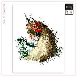 Princess Mononoke Watercolor Wall Poster Canvas