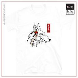 Princess Mononoke - San and The Wolf T Shirt Unisex