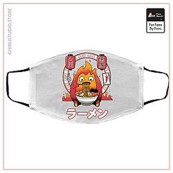 Howl's Moving Castle - Calcifer Loves Ramen Face Mask