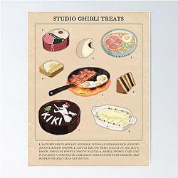 Ghibli Studio Posters - Studio Ghibli Food Art Poster