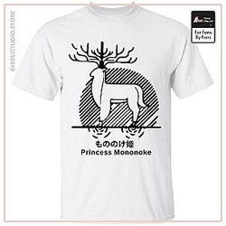 Princess Mononoke - Shishigami Line Art T Shirt Unisex