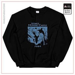 Howl's Moving Castle Black and White Sweatshirt Unisex