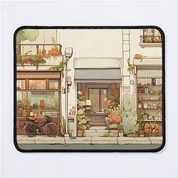 Ghibli Studio Mousepads - Ghibli-Inspired Street with Plants Mouse Pad